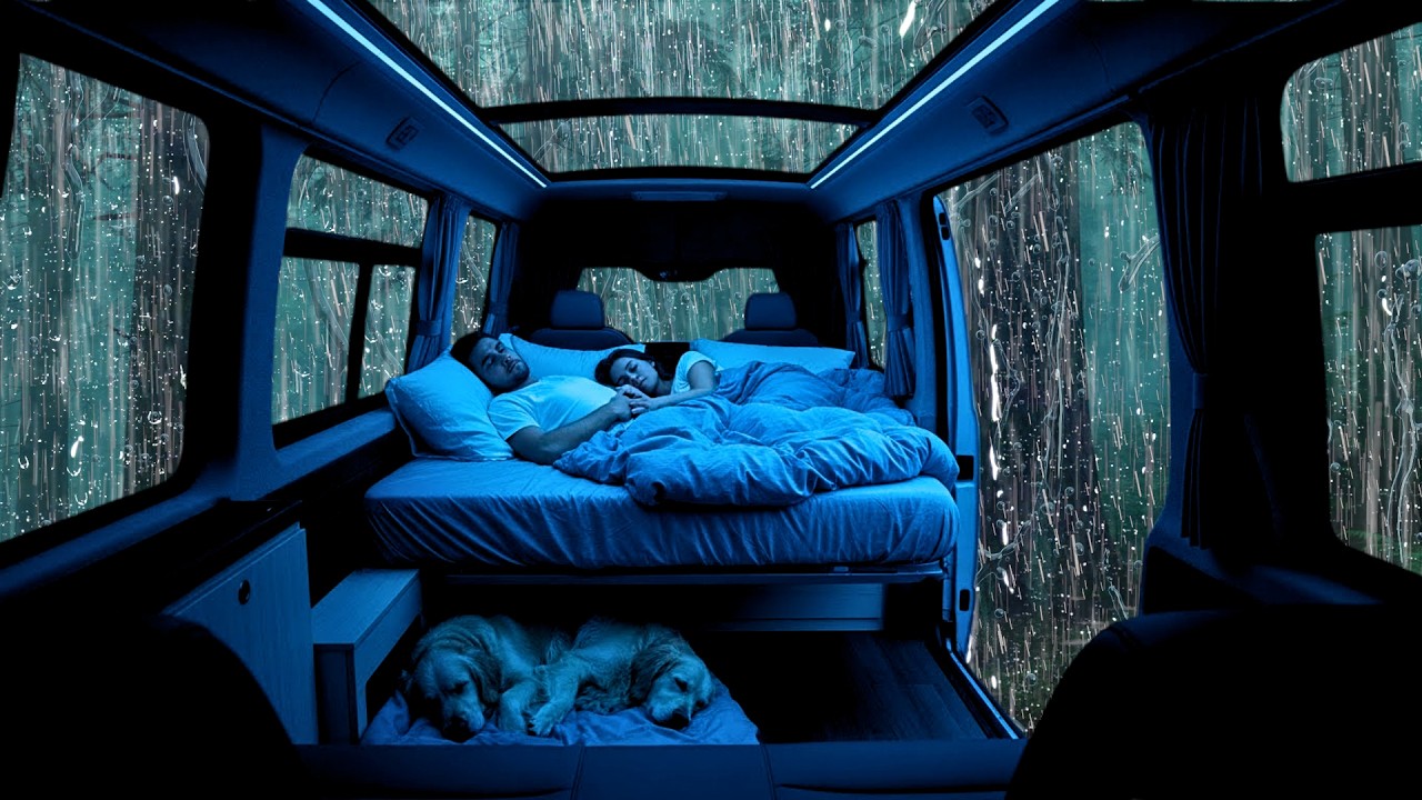 Uma noite de sono profundo na chuva parece aconchegante ⛈️ Uma noite aconchegante de acampamento