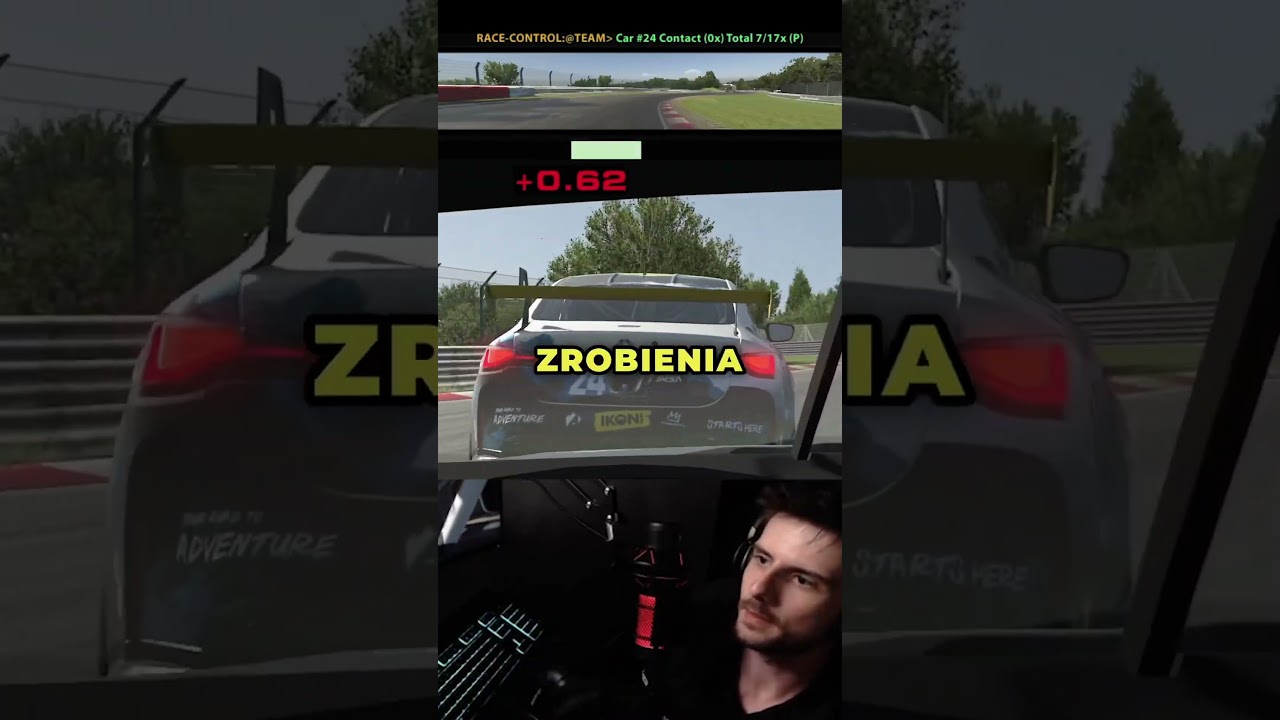 Kiedy puszczą Ci nerwy po przegranej walce 😅 #iracing #nordschleife #f1 #wyprzedzanie #manewr