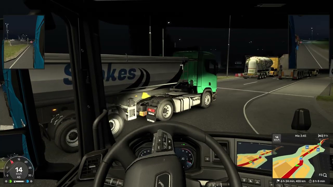 EURO TRUCK SIMULATOR 2 CURSA GABARIT DEPASIT INCARCATURA PE PLATFORMA STIVUITOR BUSTENI 54 T
