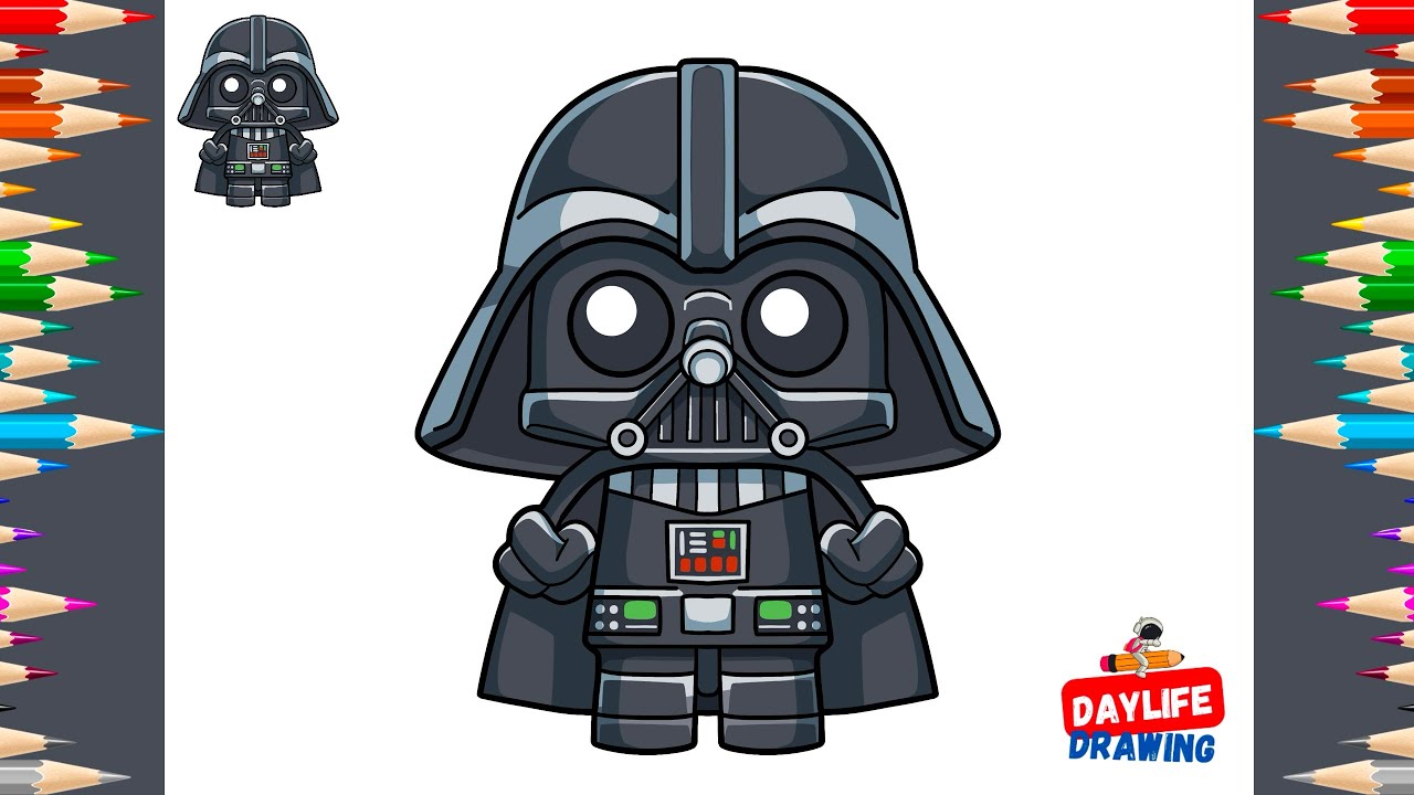 How to Draw Star Wars | Chibi Darth Vader