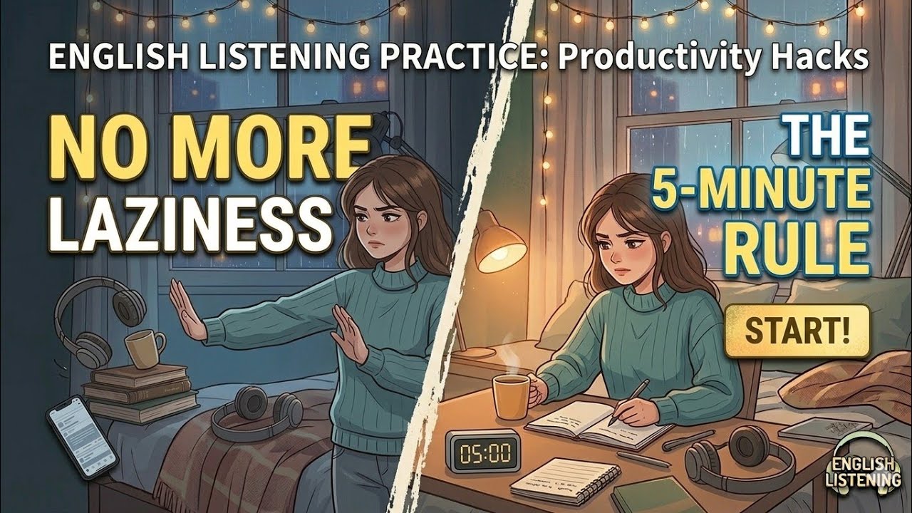 The 5-Minute Rule to Stop Procrastinating (English Shadowing Practice)