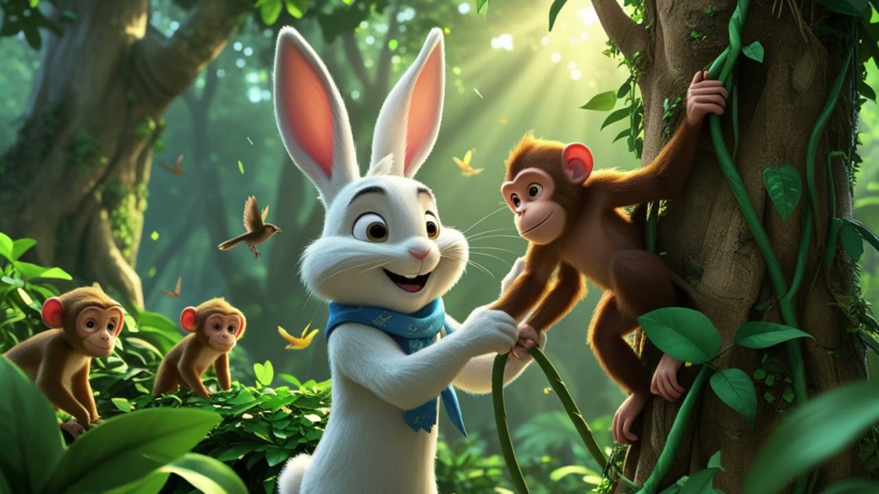 🐰🌟 The Rabbit Became Popular for Helping Others #ai #cartoon #animation #funny