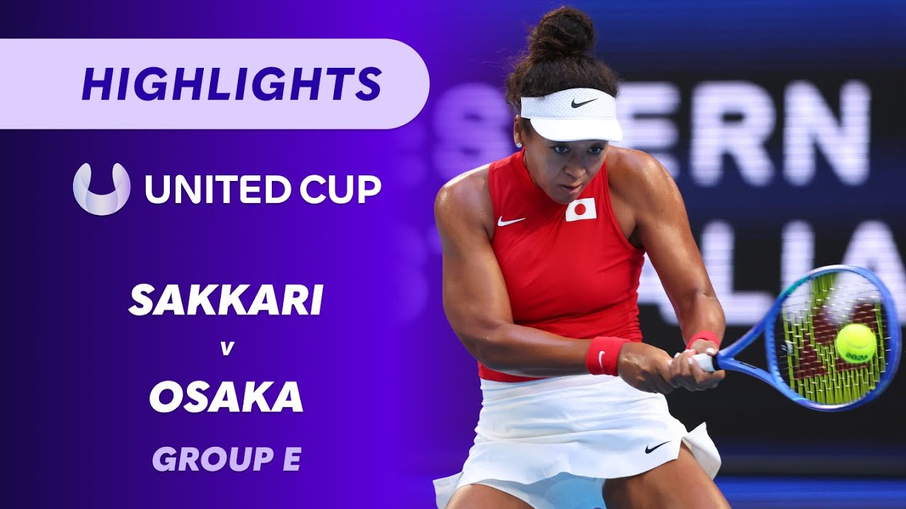 Maria Sakkari  v Naomi Osaka  - United Cup Highlights | Wide World of Sports