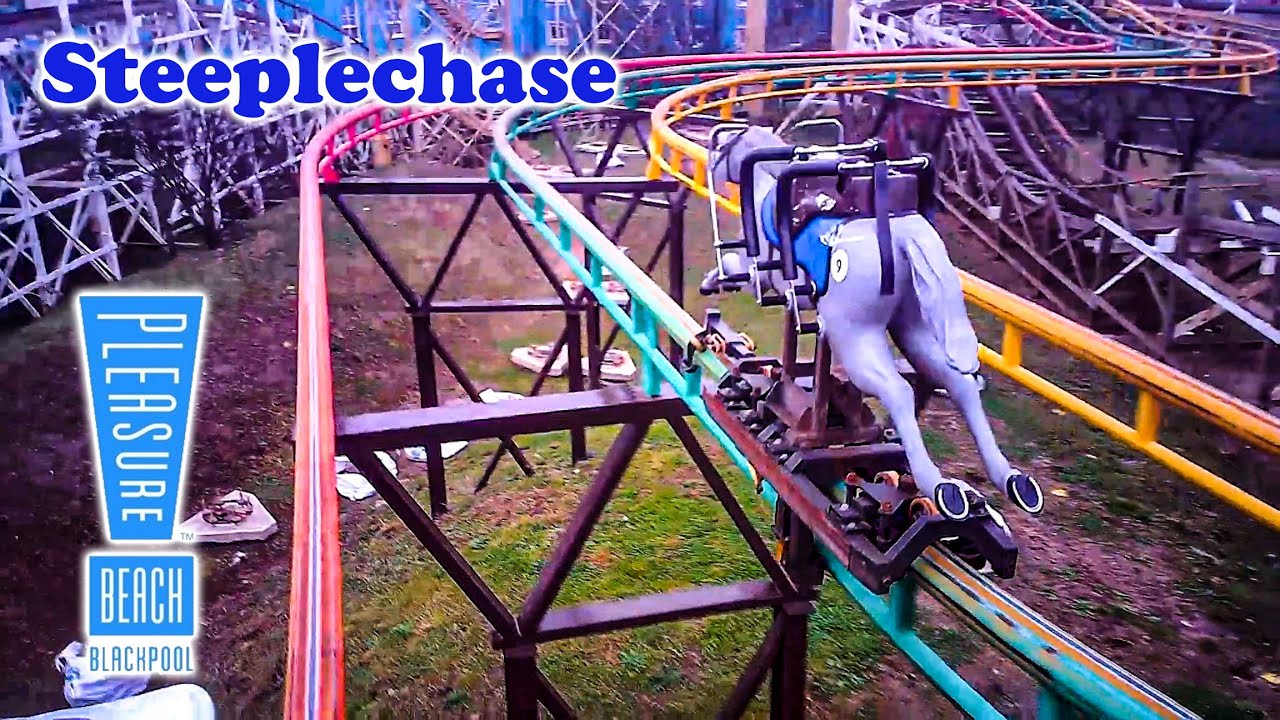 Steeplechase Roller Coaster On Ride HD POV Blackpool Pleasure Beach