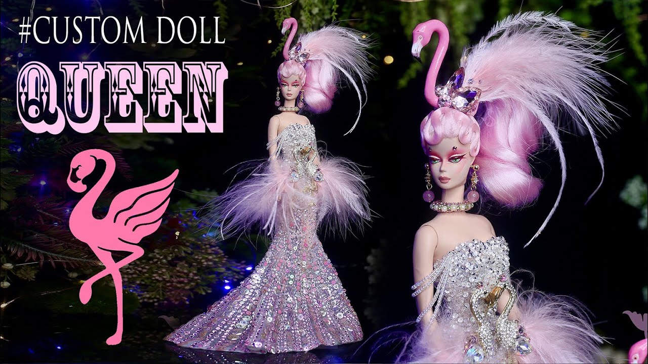 Custom Flamingo Queen Barbie SilkStone - Transforming Doll -  Sang Bup Be