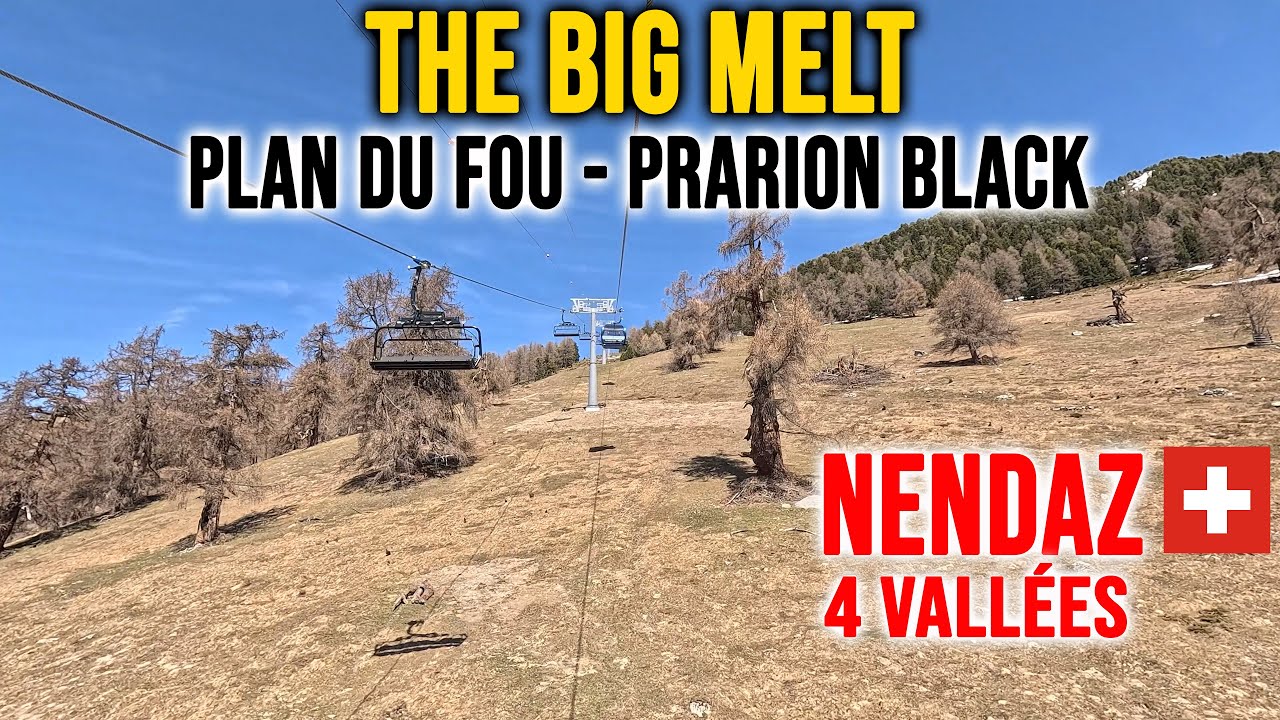 [4K] Skiing Nendaz, The Big Melt - Plan du Fou - Prarion Black, 4Vallées Switzerland, GoPro HERO13