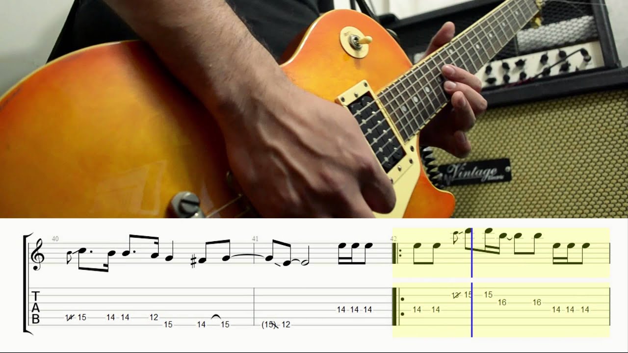 Animals - Maroon 5 Electric Guitar cover melody Tabs