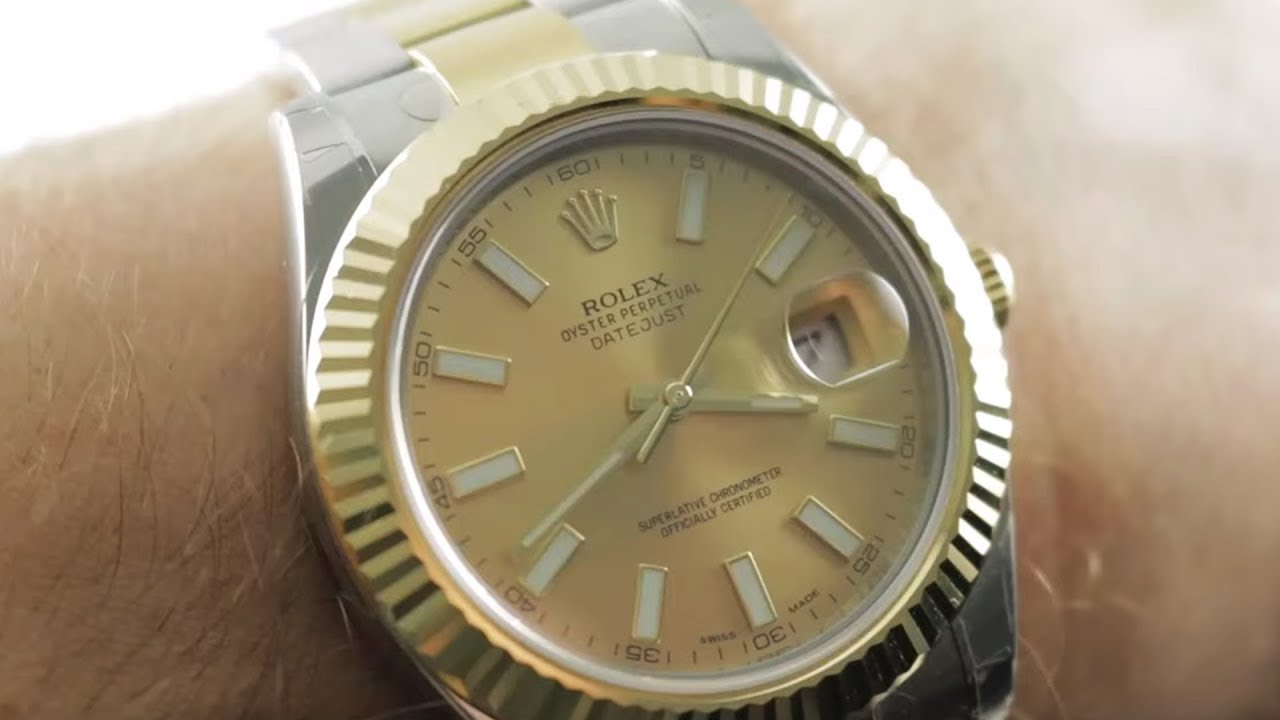 Rolex Datejust II Steel Gold Champagne Dial 116333 Rolex Watch Review