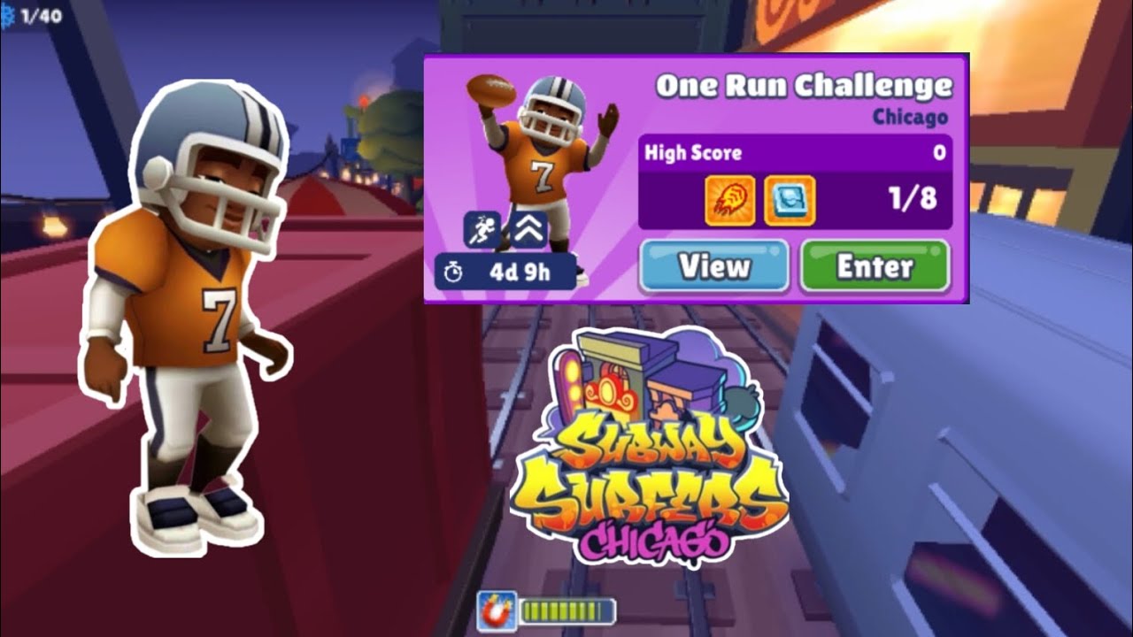 Upcoming One Run challenge with Ez Touchdown outfit Subway surfers 