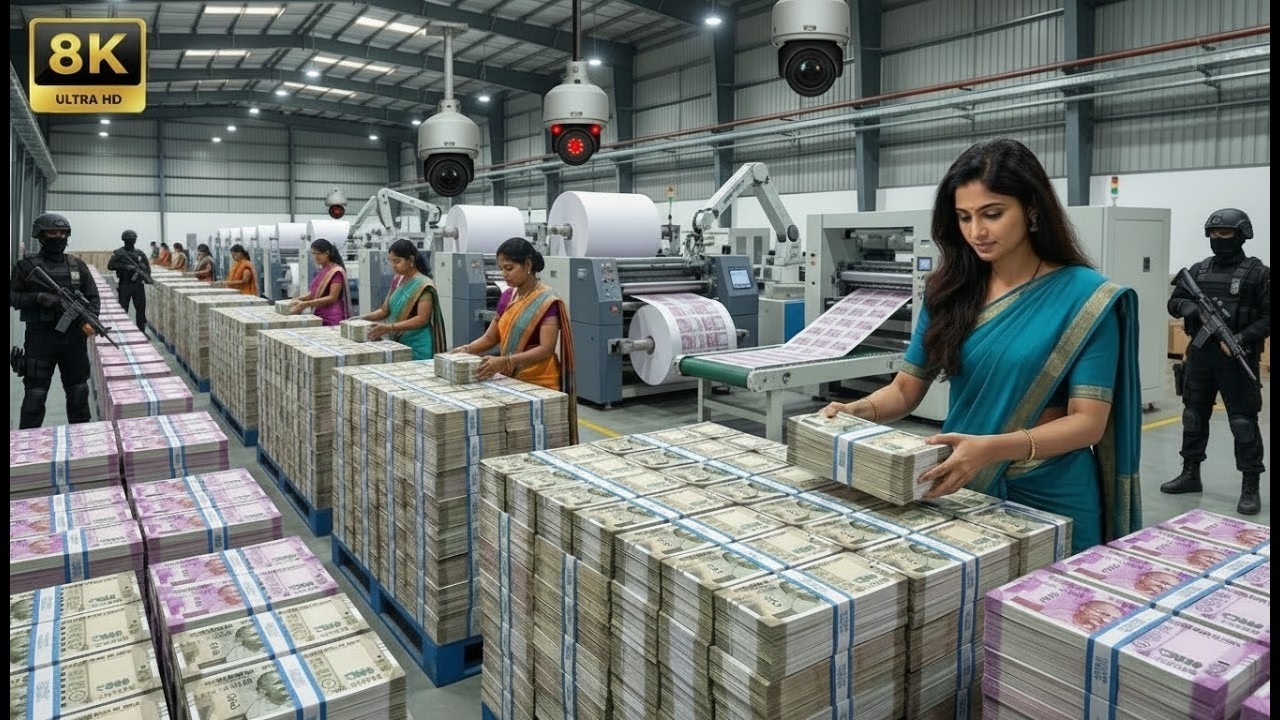 Dentro de la Fábrica de Billetes en India | Proceso de Producción del Rupia