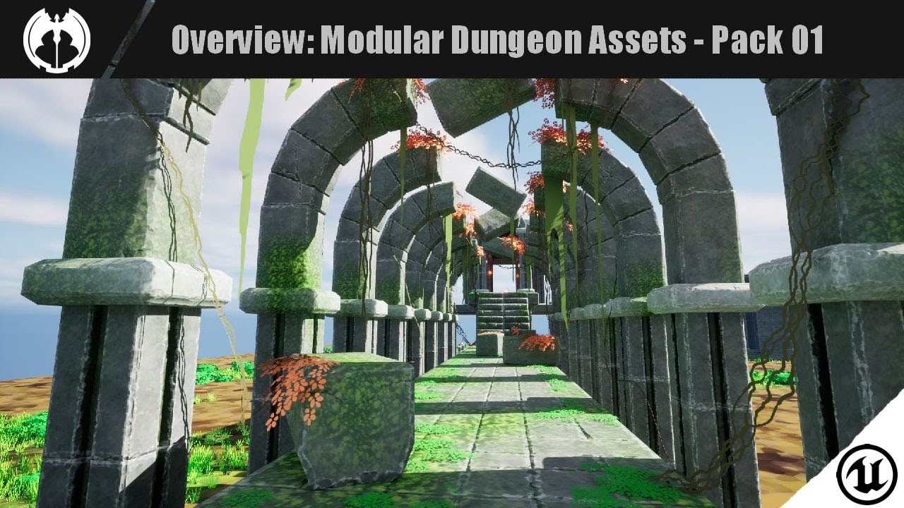 Overview: Modular Dungeon Assets - Pack 01