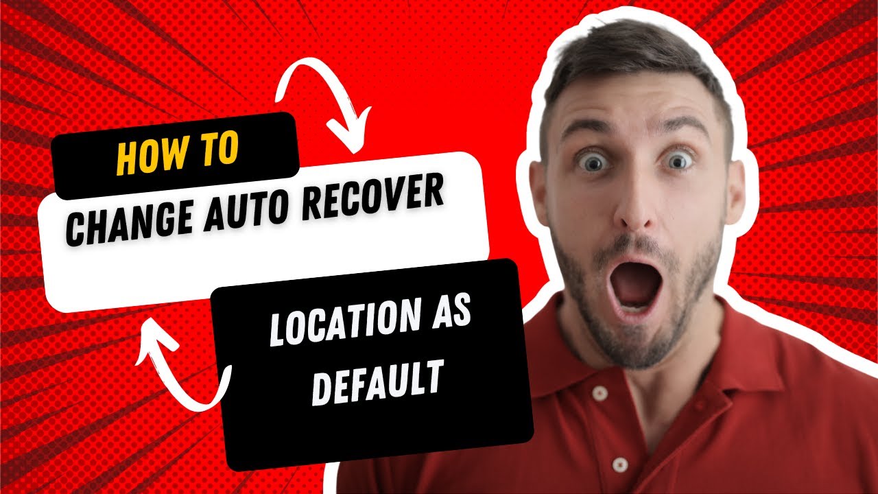 How to change location of Auto recover as default in excel