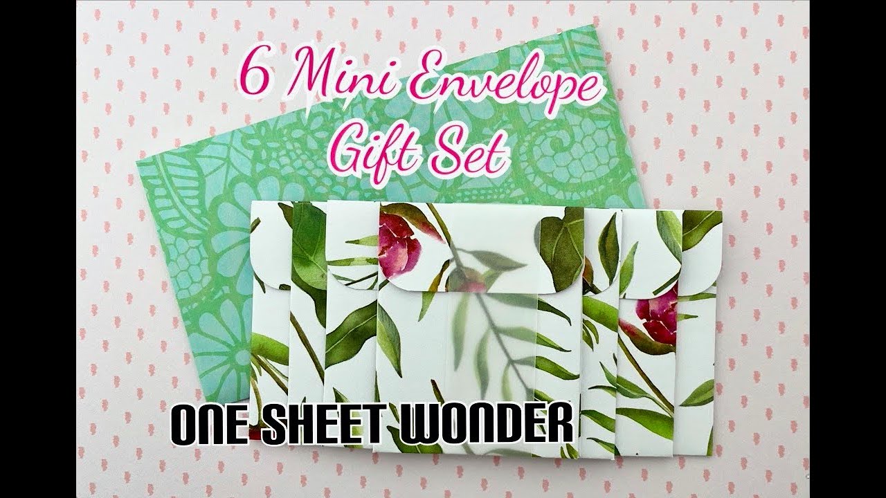 One Sheet Wonder  💌 6 Mini Envelope Gift Set in 3 Sizes PLUS Pocket Insert | 12x12 Paper