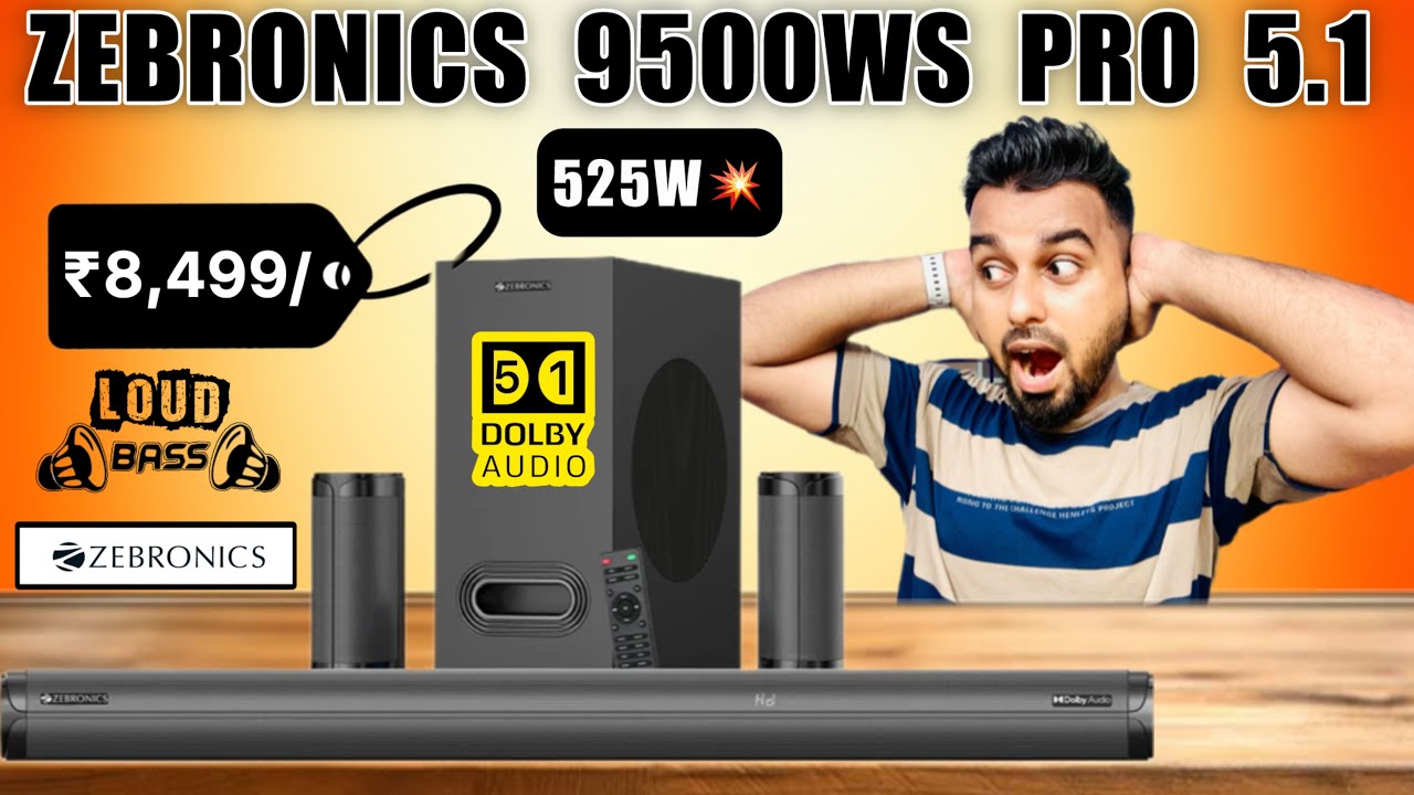 CRAZY BASS💥- Lowest Price Zebronics Zeb-Jukebar 9500WS PRO DOLBY 5.1 Soundbar | Unboxing & Review