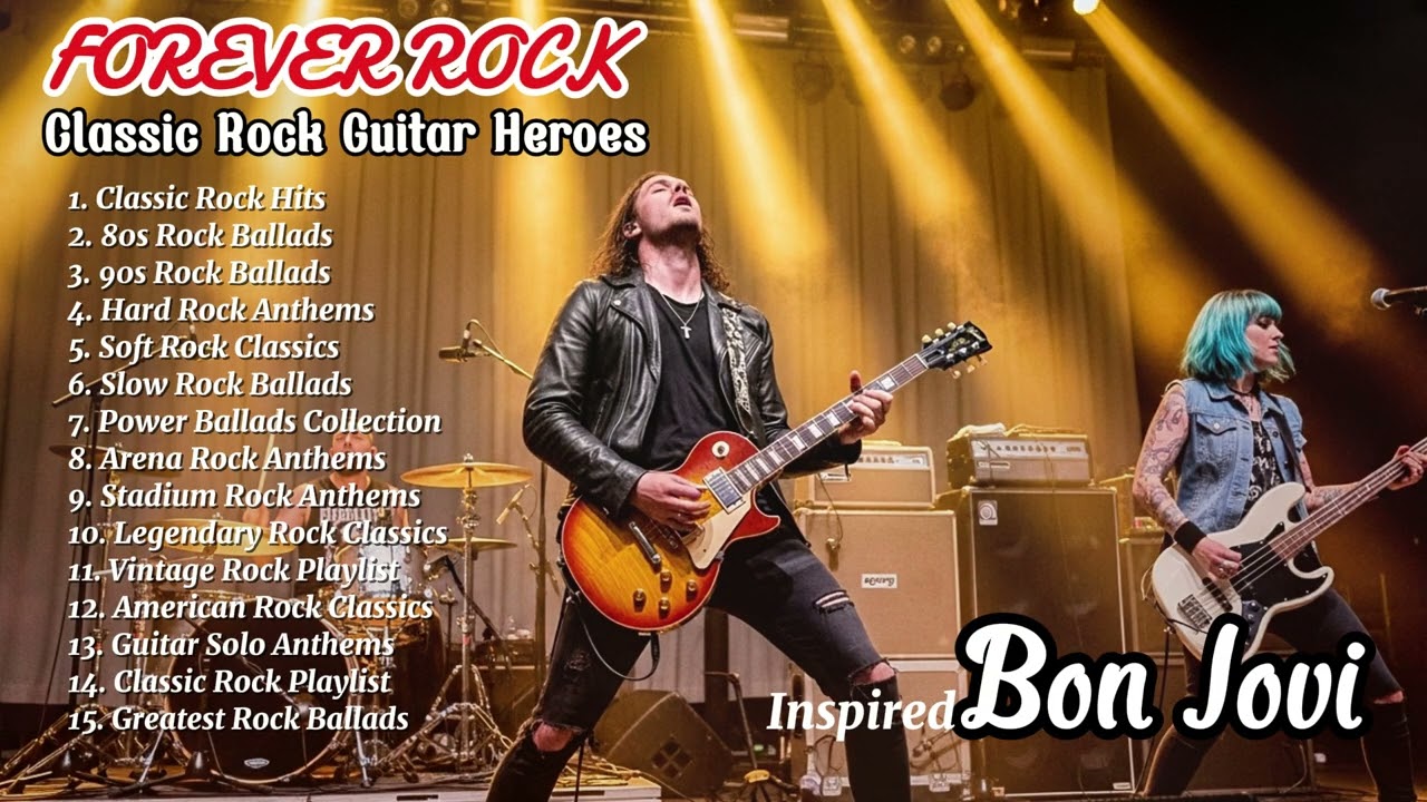 Classic Rock Guitar Heroes   Iconic Riffs, Solos & Arena Anthems HQ