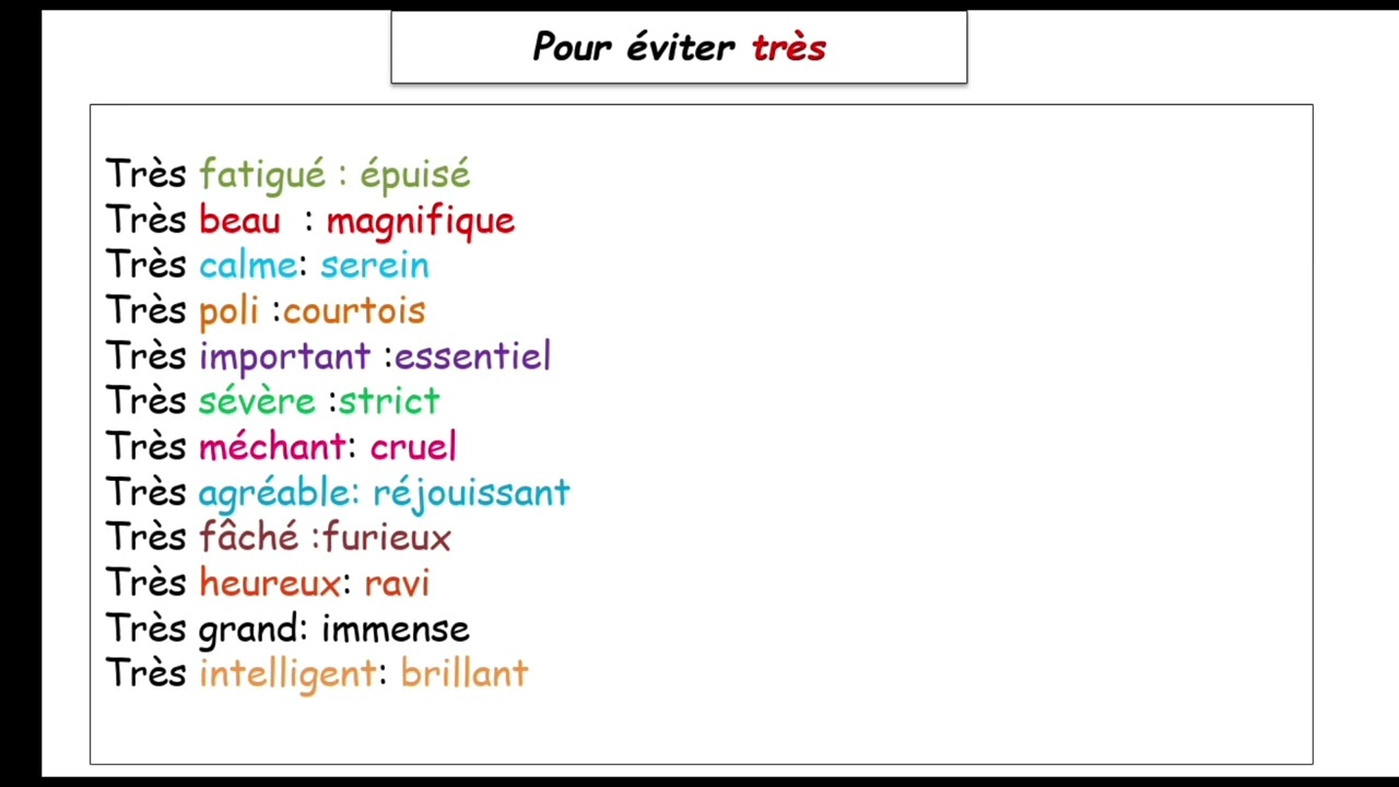 Pour éviter très