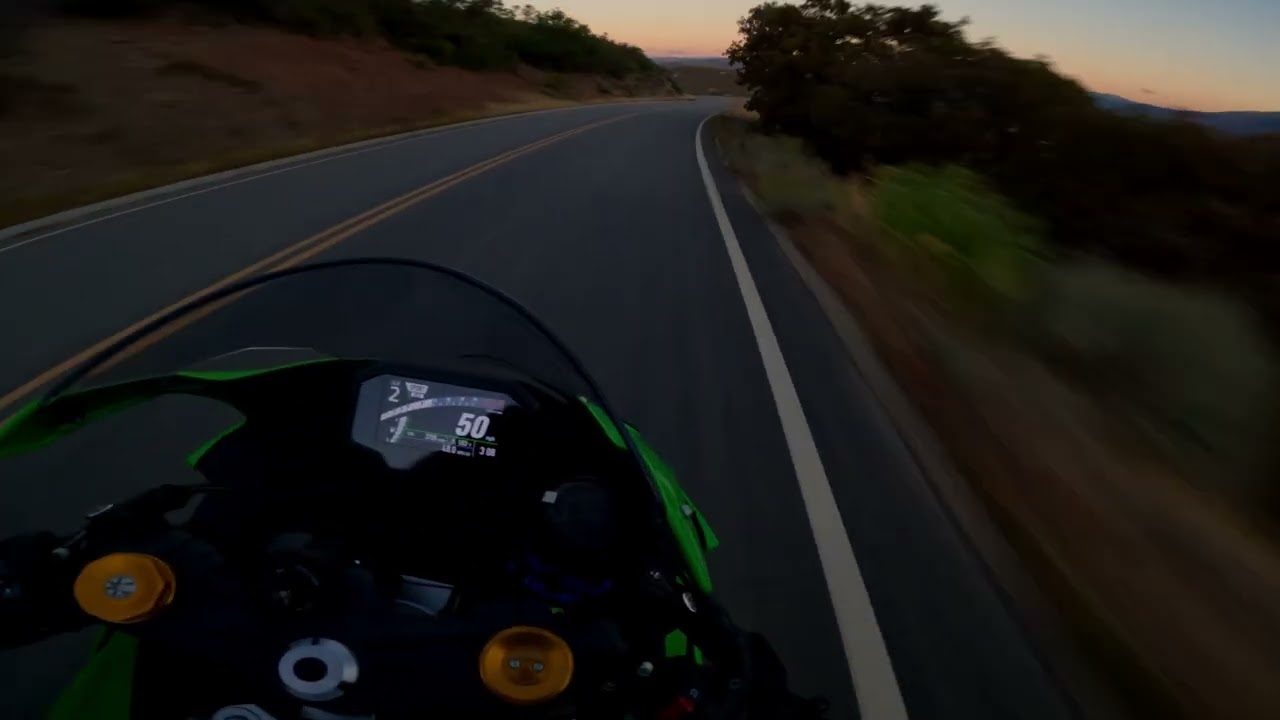 zx6r silent through the setting sun