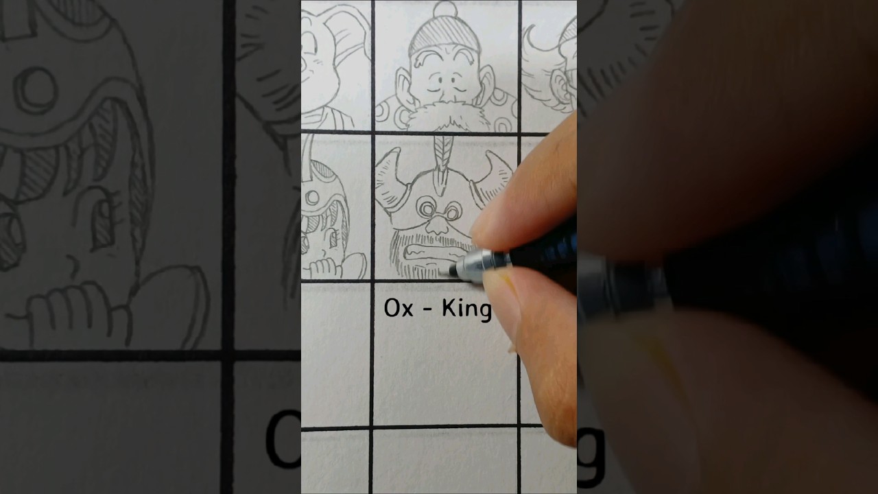 Draw Ox - King from Dragonball. 32/48 