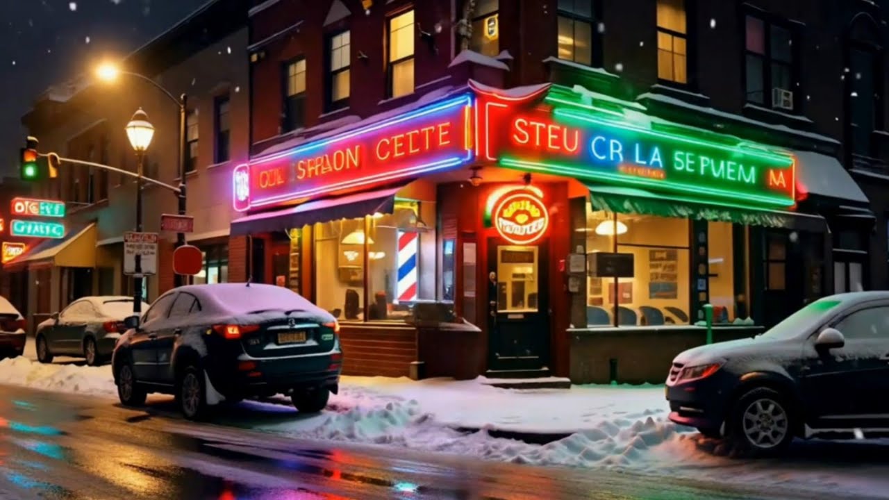 Christmas Jazz Barbershop 🎄 Relaxing Holiday Jazz Music for Cozy Winter Vibes