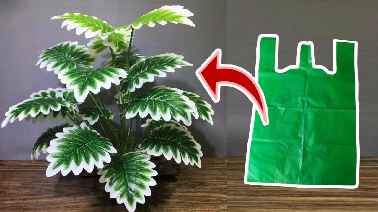 Как сделать растение из полиэтиленового пакета | Цветочные Идеи Ремесел