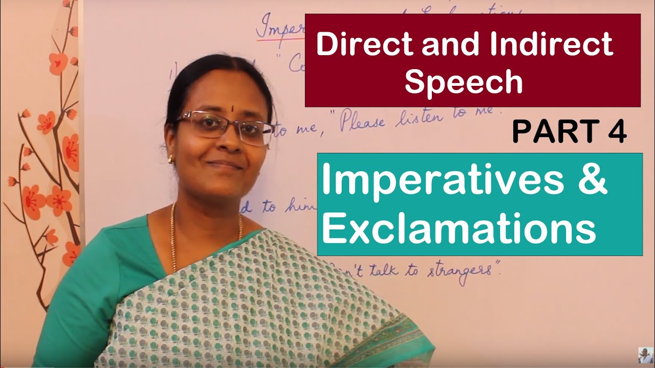 [TAMIL] Direct & Indirect Speech - Part 4 - Imperatives and Exclamations