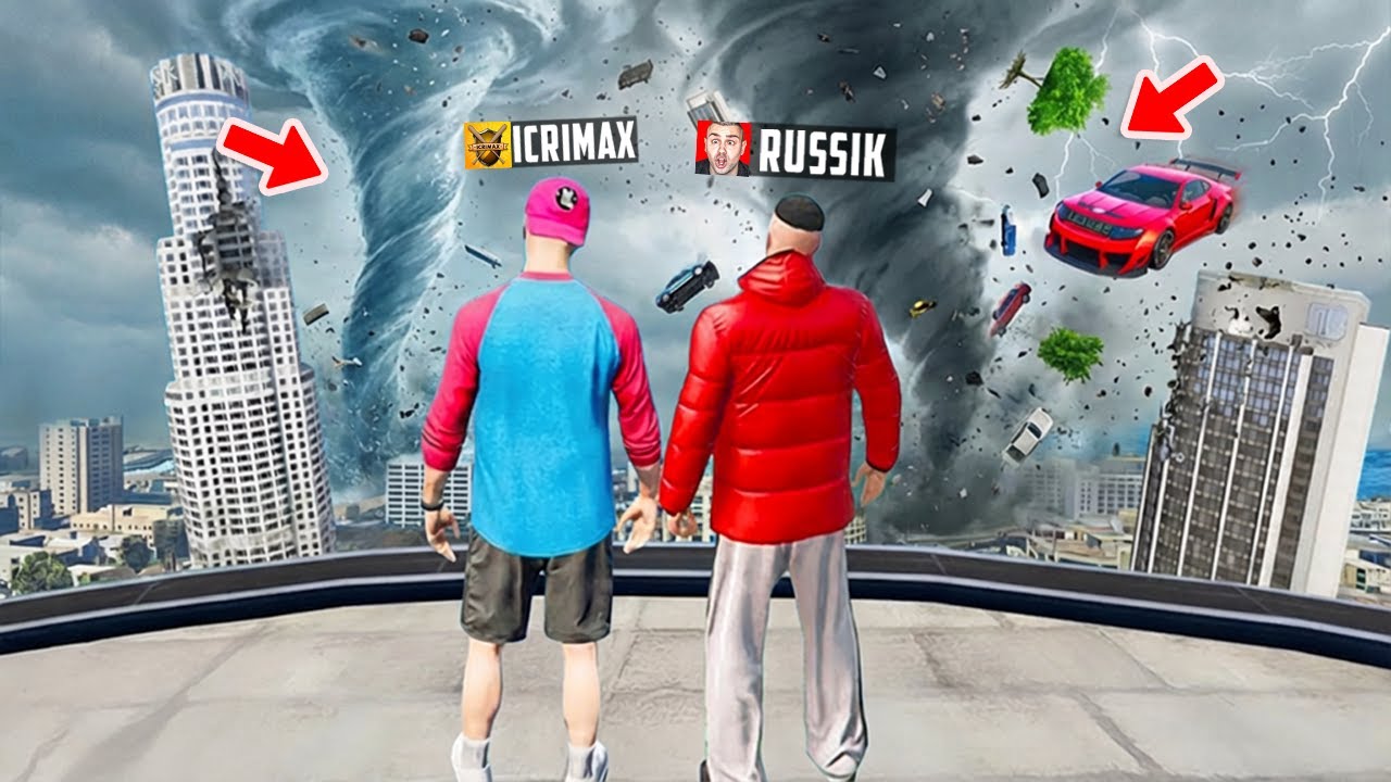 YOUTUBER ÜBERLEBEN einen RIESEN TORNADO in GTA 5 RP!⚠️🌪️