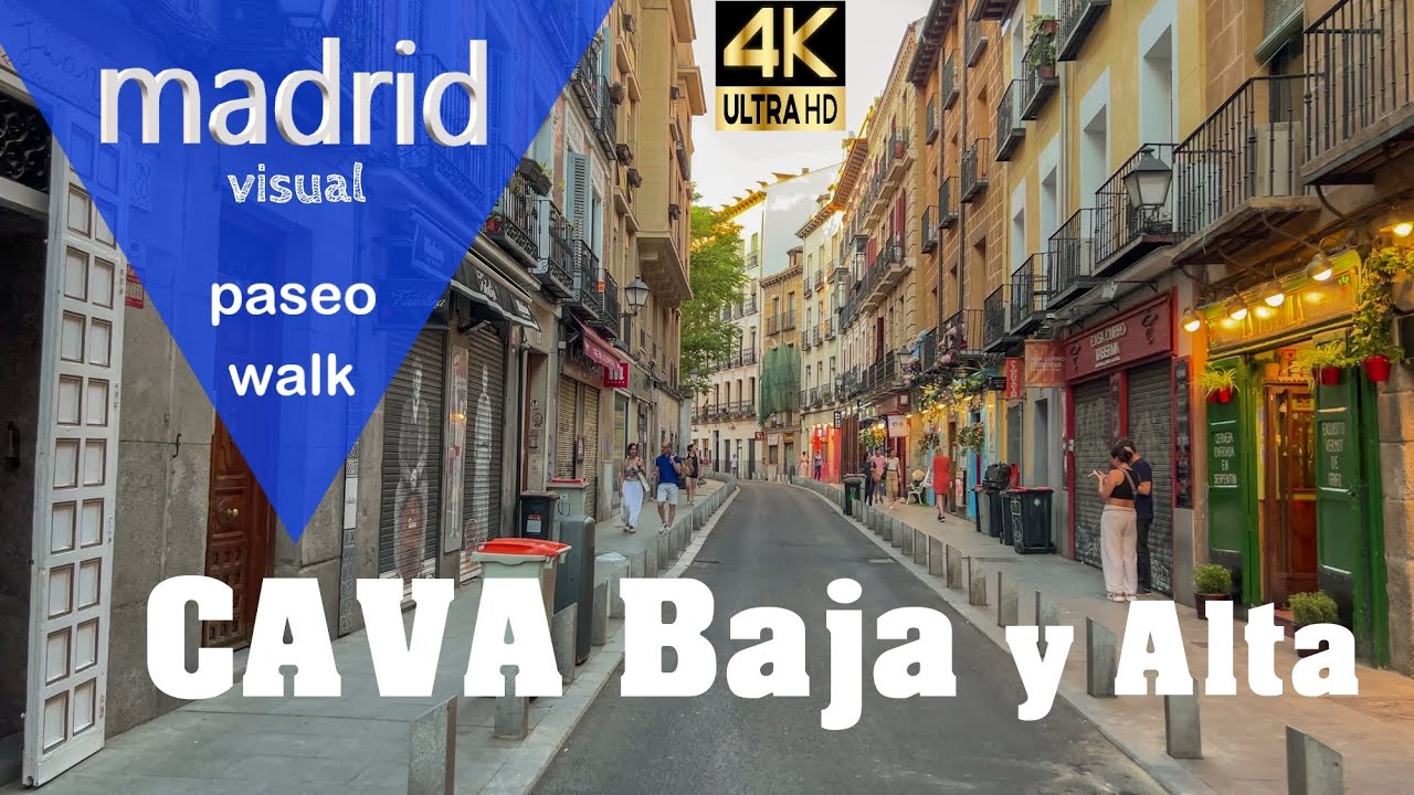 CAVA BAJA y Alta - La Latina - MADRID 4k walk tour 🚶‍♂️