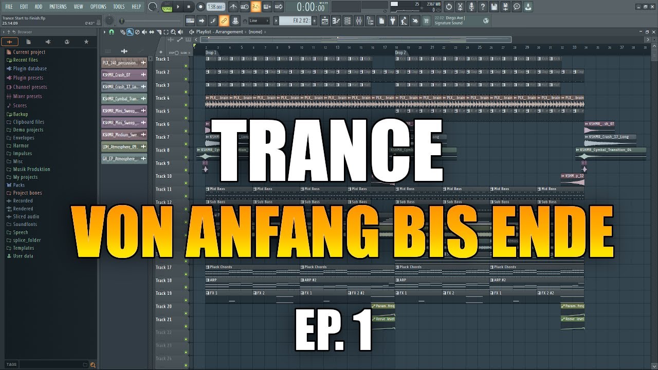 Trance Track von Anfang bis Ende produzieren | Ep. 1 Drop | FL Studio