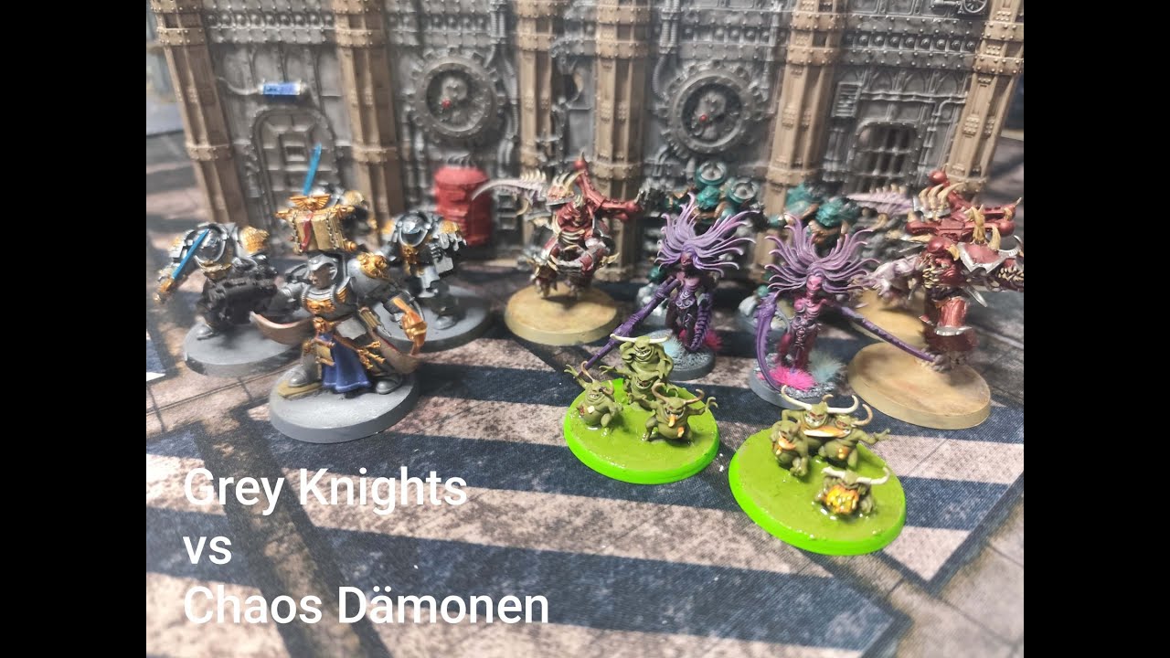 NEW Grey Knights vs Chaos Dämonen Warhammer 40k Battle Report 10. Edition deutsch