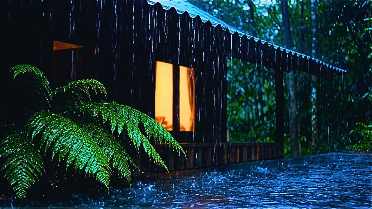 Sleep Instantly in 4 Minutes with Heavy Rain & Thunderstorm | Rain Sounds for Sleeping Deeply