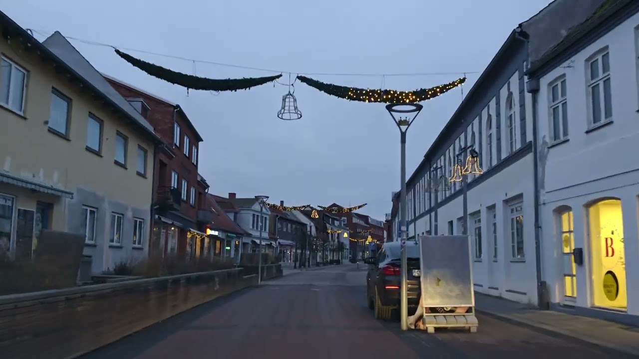 Driving in my car in Vordingborg in Denmark. 4K 2160p. 24/01-2026