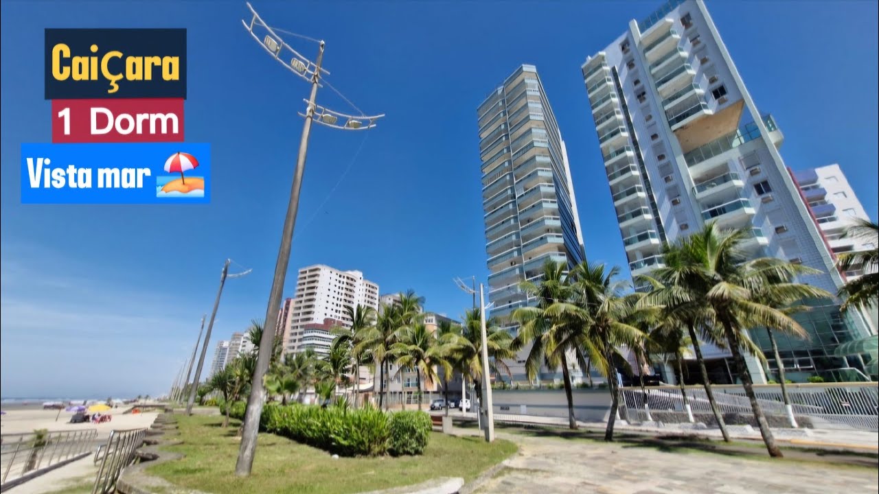 📢Apartamento no Caiçara na Praia Grande com 1 Dormitório com vista pro mar!🏖🔆