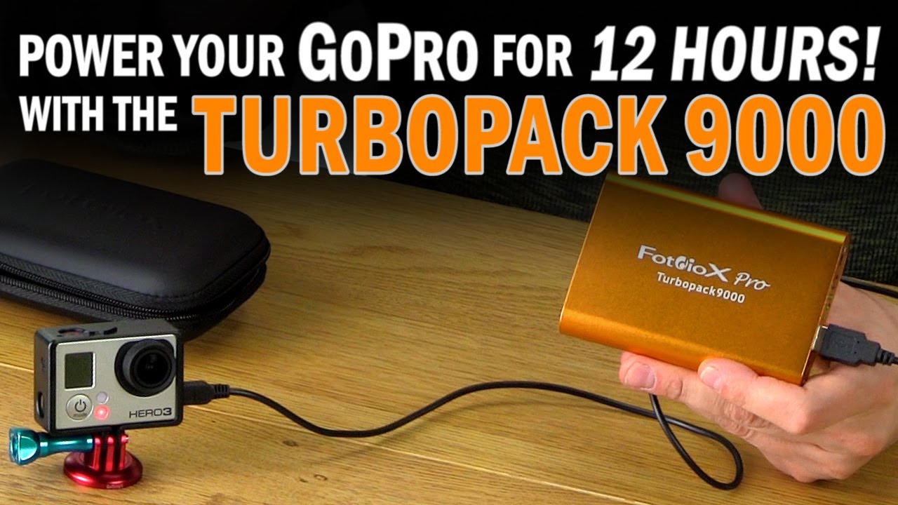 Power your GoPro for up to 12 hours with the Turbopack 9000 from Fotodiox Pro