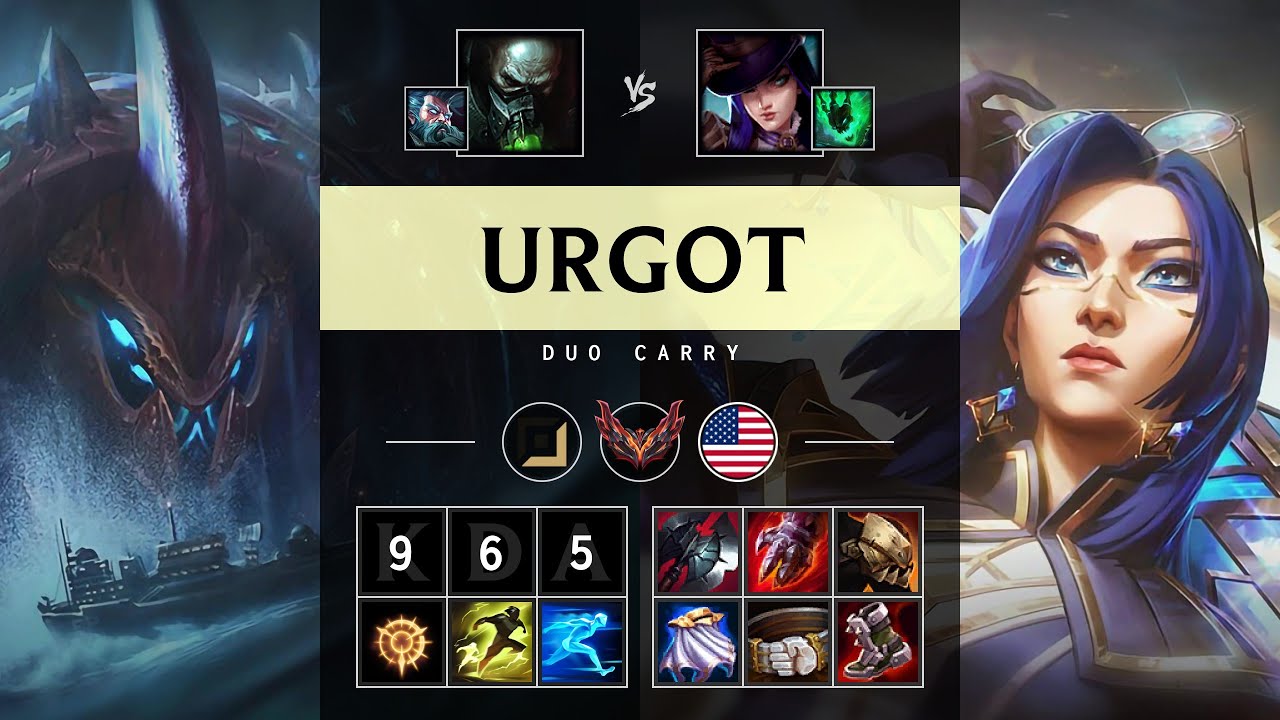 Urgot ADC vs Caitlyn - NA Grandmaster Patch 25.19