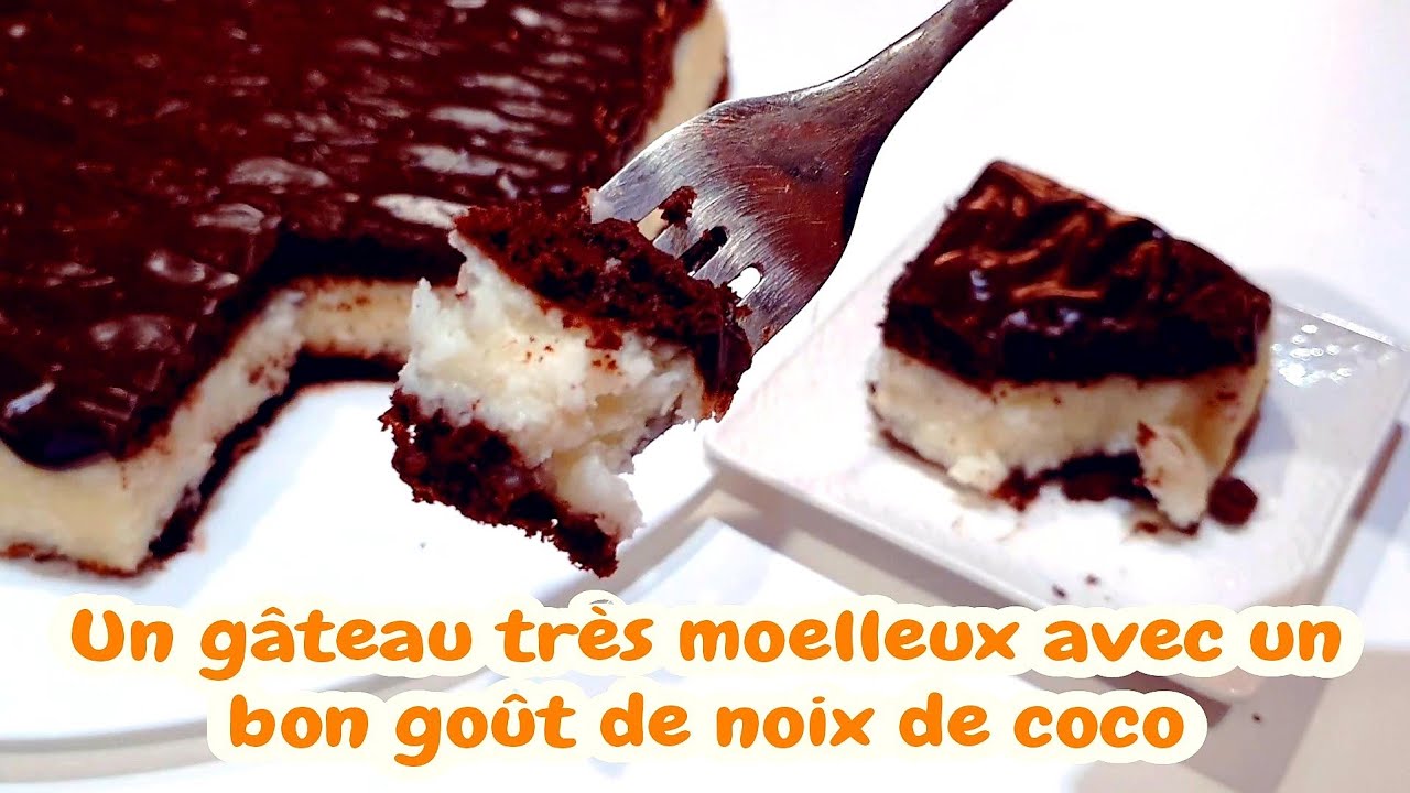 Recette facile d'un délicieux gâteau au chocolat et noix de coco😋🥥🍫