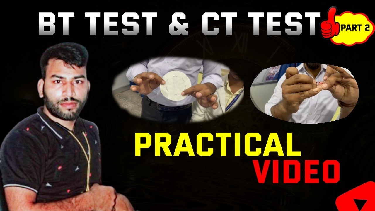 BT-CT Test (Bleeding Time and Clotting Time Test) || by ravendra sir full explained