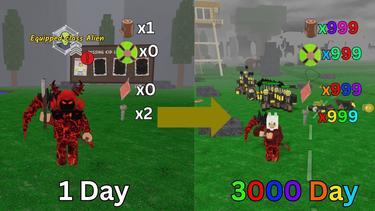 Surviving 3000 Days Solo In 99 Nights in the Forest Roblox! ⏱️🌲 (24 Hours) 😱