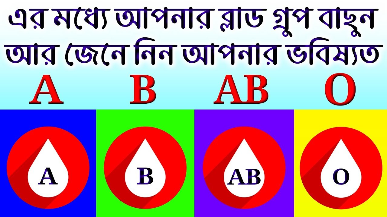 চারটি ব্লাড গ্রুপের মধ্যে আপনার ব্লাড গ্রুপকে বাছুন, আর জেনে নিন আপনার ভবিষ্যৎ..