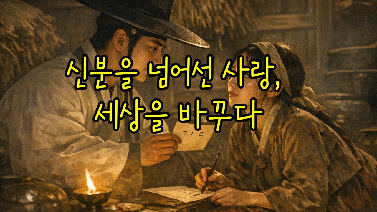 [경산야담 21]신분을 넘어선 사랑,세상을 바꾸다