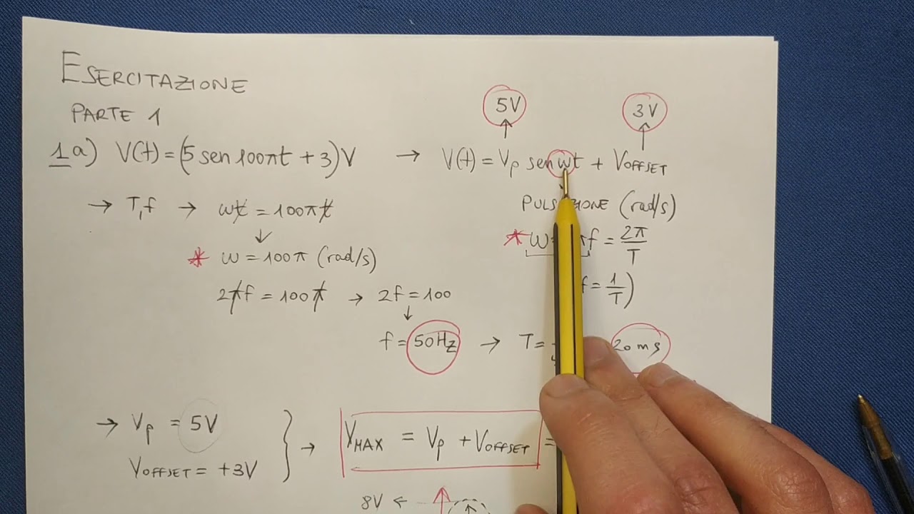 Esercitazione guidata sui segnali periodici sinusoidali e ad onda rettangolare