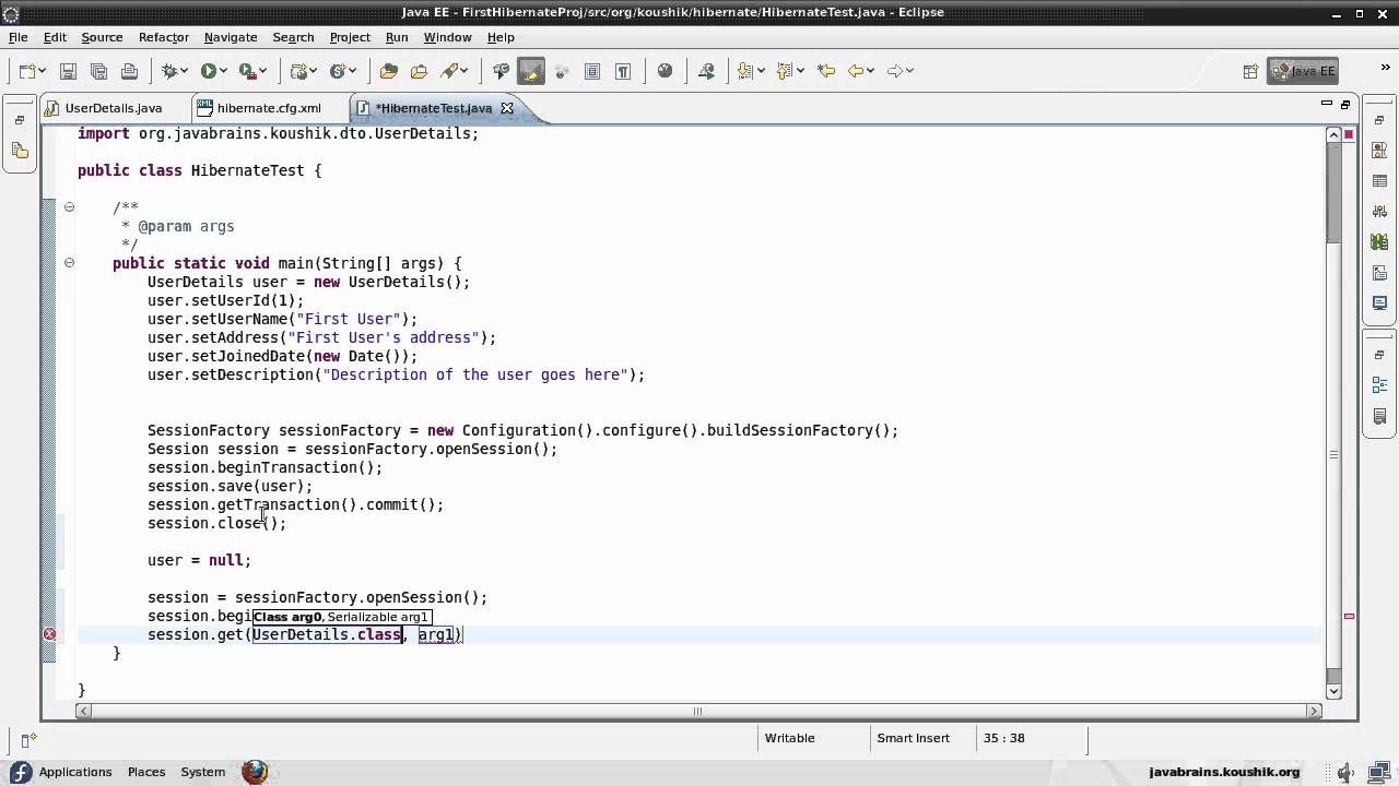 Hibernate Tutorial 06 - Retrieving Objects using session.get