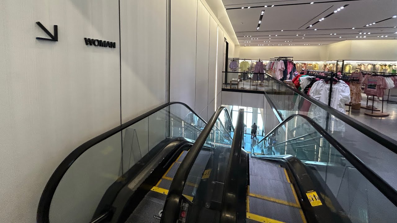 Schindler Single-File Escalators At Zara Disney Springs Town Center In Lake Buena Vista, FL