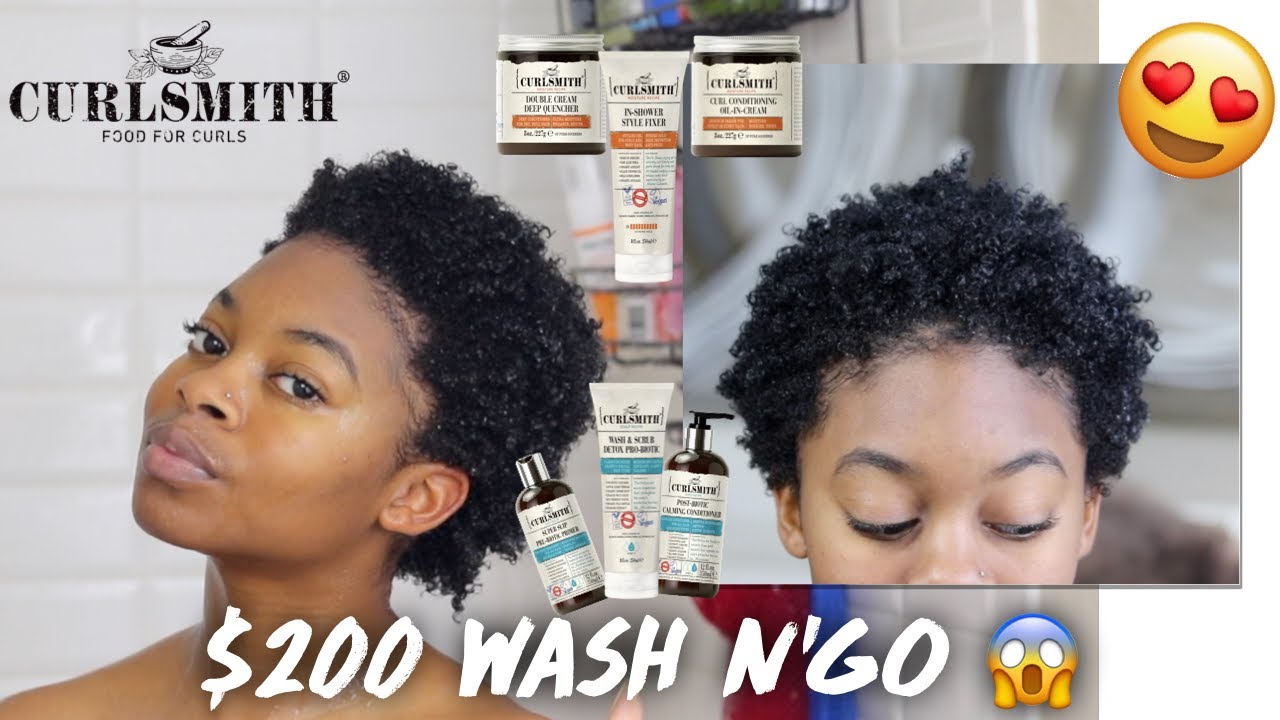 $200 WASH DAY ROUTINE! // CurlSmith Scalp Treatment & Style Review + Demo
