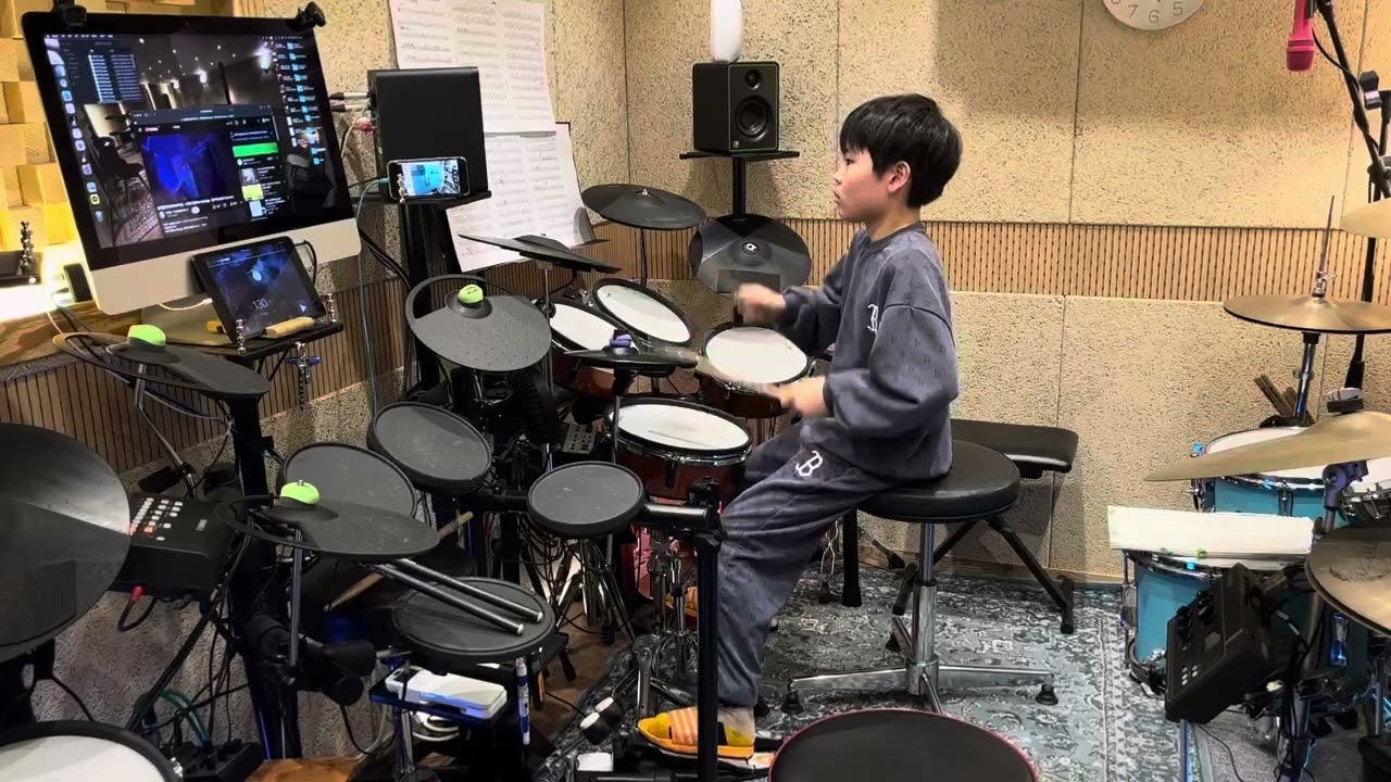 쏜애플, 시퍼런 봄 Drum cover(초등드럼)
