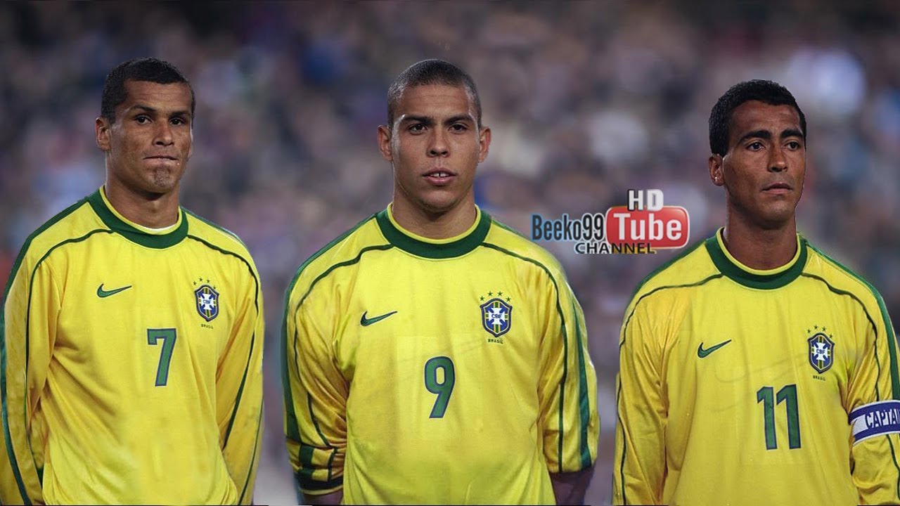 The 'R' Trio ( Ronaldo Romario Rivaldo ) First Match Together vs Germany 1998