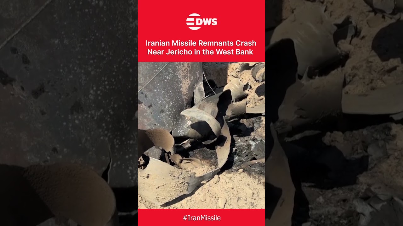Debris From Massive Iranian Missile Strike Lands in Open Field Near Jericho | DWS News | AH1C