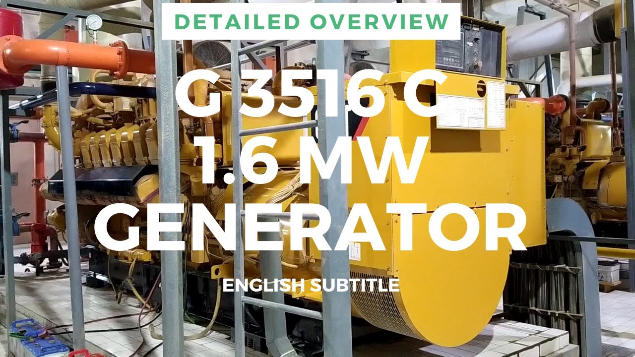CAT 3516 C 1600 KW GENERATOR DETAILED OVERVIEW, PART NAMES WITH ENGLISH SUB TITLE