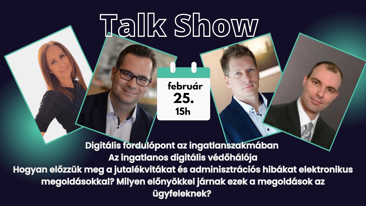 Digitális fordulópont az ingatlanszakmában.Az ingatlanos digitális védőhálója. Etikus Talkshow