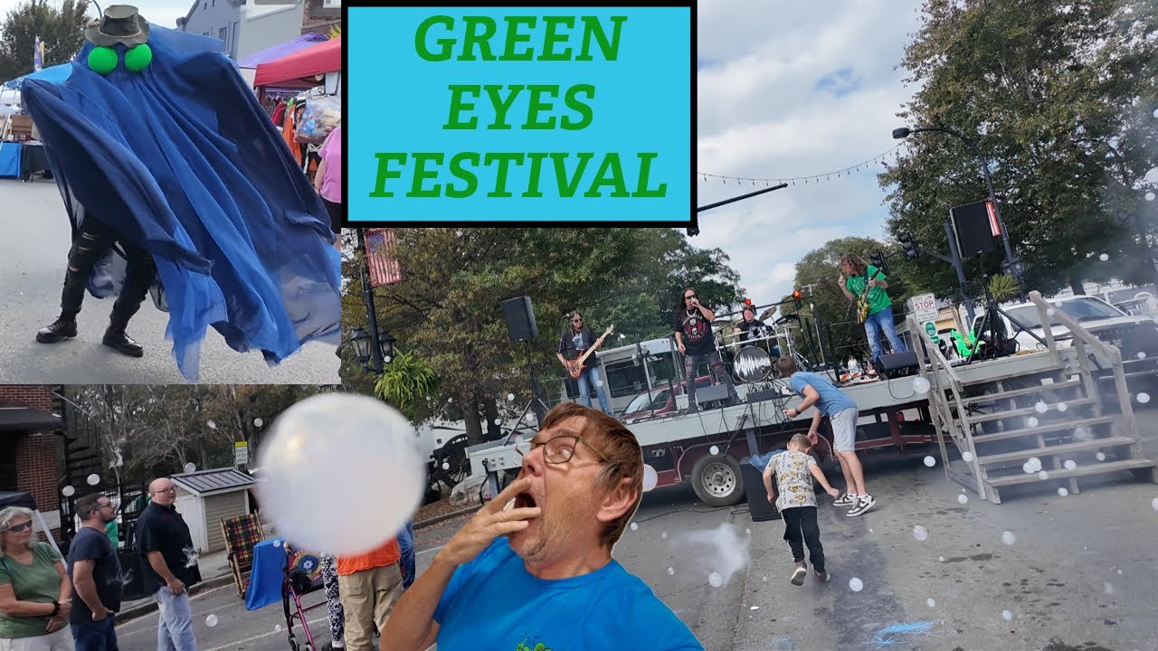 A walk thru of the Green Eyes Festival PLUS we met Jacob The Carpetbagger!