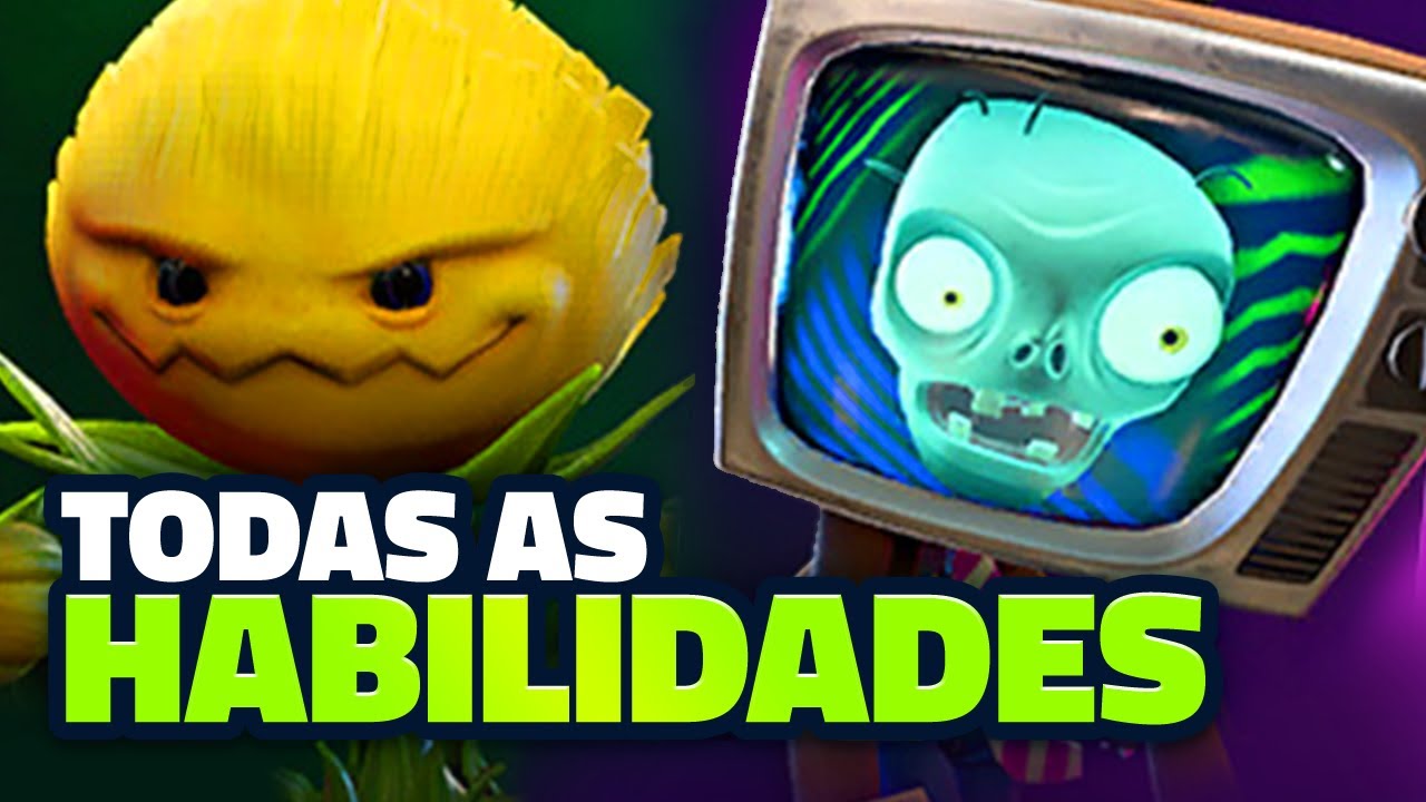 CABEÇA DE TV e FLOR SILVESTRE - Todas as Habilidades | Plants vs Zombies Battle for Neighborville